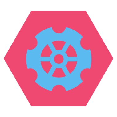 dişli düz vektör simgesi