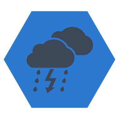 Fırtına düz vektör simgesi