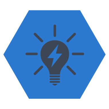 Elektrik ışık ampul düz vektör piktogram