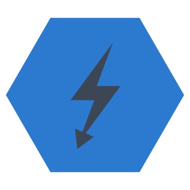 Elektrik Strike düz vektör piktogram