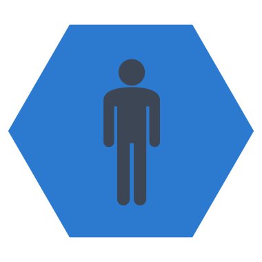 Adam düz vektör piktogram