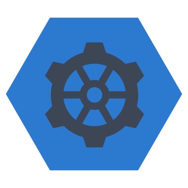 dişli düz vektör simgesi