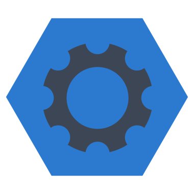 dişli düz vektör simgesi