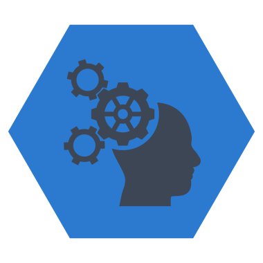 Beyin Mekaniği Düz Vektör Simgesi