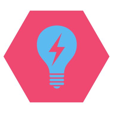 Elektrikli ampul düz vektör piktogram