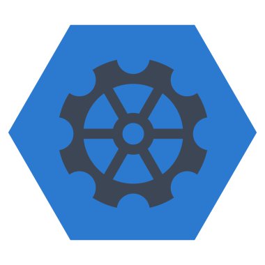 dişli düz vektör simgesi