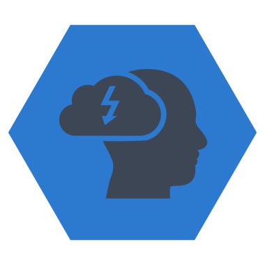 Beyin fırtınası düz vektör simgesi