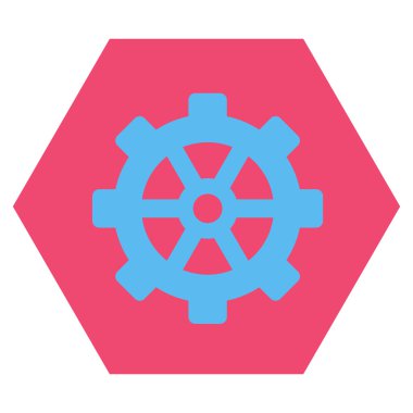 dişli düz vektör simgesi