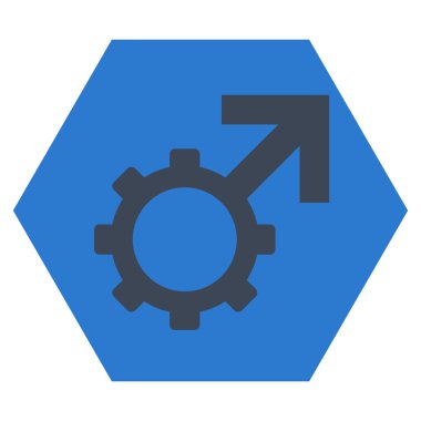 Teknolojik Potence düz vektör simgesi