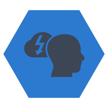 Beyin fırtınası düz vektör simgesi
