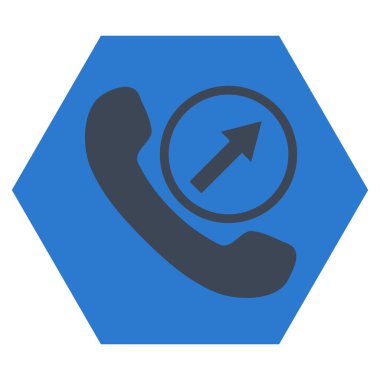 Giden çağrı düz vektör piktogram