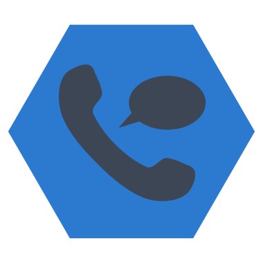 Telefon iletisi düz vektör simgesi