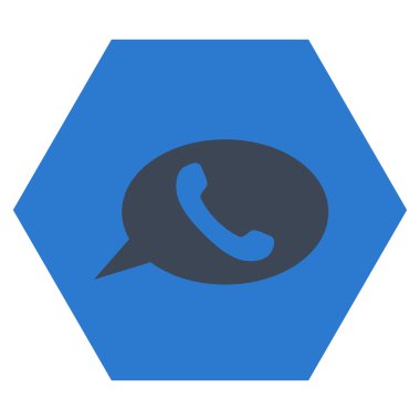 Telefon iletisi düz vektör piktogram