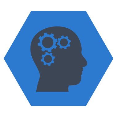 Beyin Dişlileri Düz Vektör Simgesi