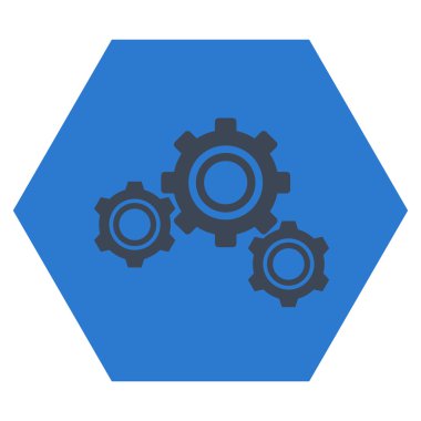 dişliler düz vektör simgesi