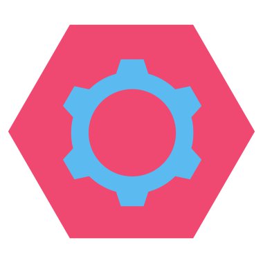 dişli düz vektör simgesi