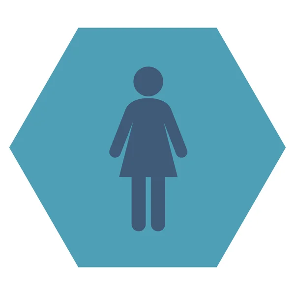 Woman Flat Vector Symbol — Stok Vektör