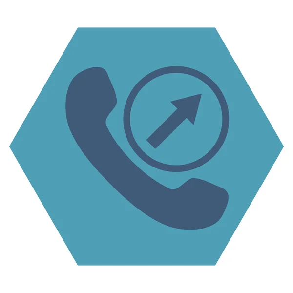 Outgoing Call Flat Vector Icon — Stock Vector