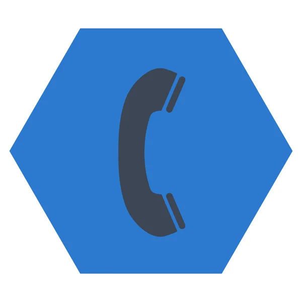 Plochý vektorový symbol telefonního přijímače — Stockový vektor