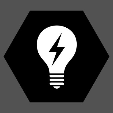 Elektrikli ampul düz vektör piktogram