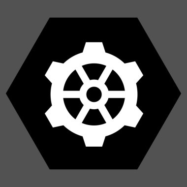 dişli düz vektör simgesi