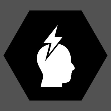 Baş Ağrısı Düz Vektör Sembolü