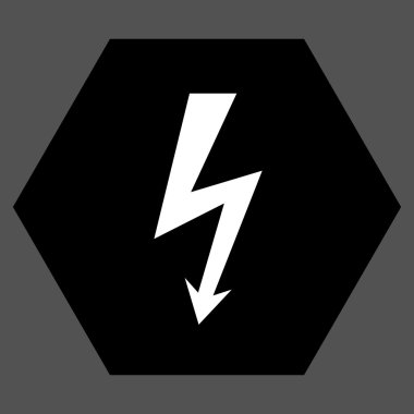 Yüksek Gerilim Düz Vektör Simgesi