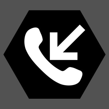 Gelen çağrı düz vektör piktogram