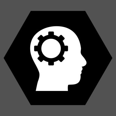 Intellect Gear Flat Vektör Simgesi