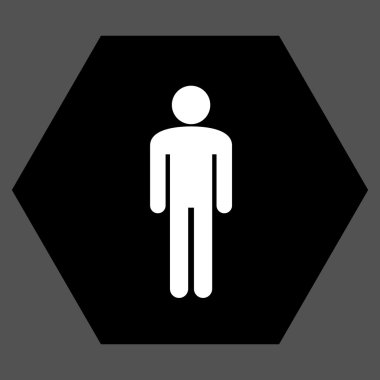 Adam düz vektör simgesi