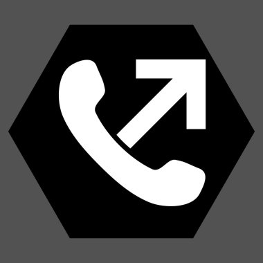 Giden çağrı düz vektör piktogram