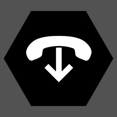 Düz vektör piktogram telefon asmak