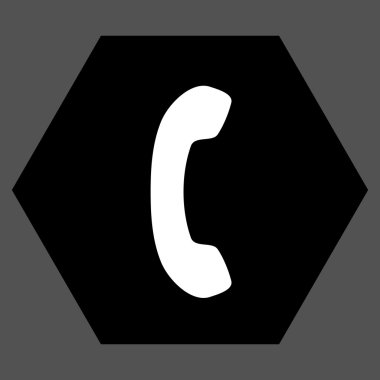 Alıcı düz vektör sembol telefon