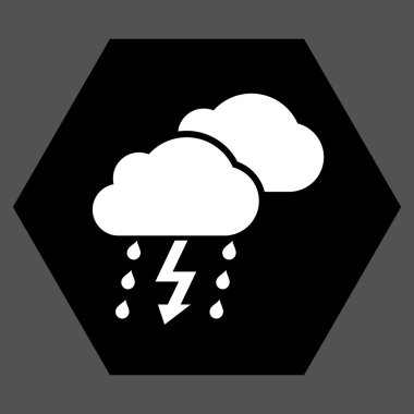 Fırtına düz vektör simgesi