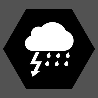 Fırtına düz vektör simgesi