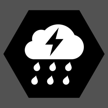 Fırtına düz vektör simgesi