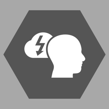 Beyin fırtınası düz vektör piktogram