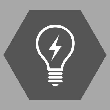 Elektrik Ampul düz vektör simgesi