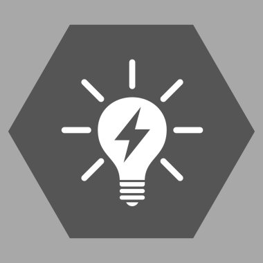 Elektrik ışık ampul düz vektör simgesi