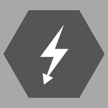 Elektrik Strike düz vektör piktogram