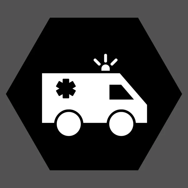 Pictogramme de vecteur plat de voiture d'urgence — Image vectorielle