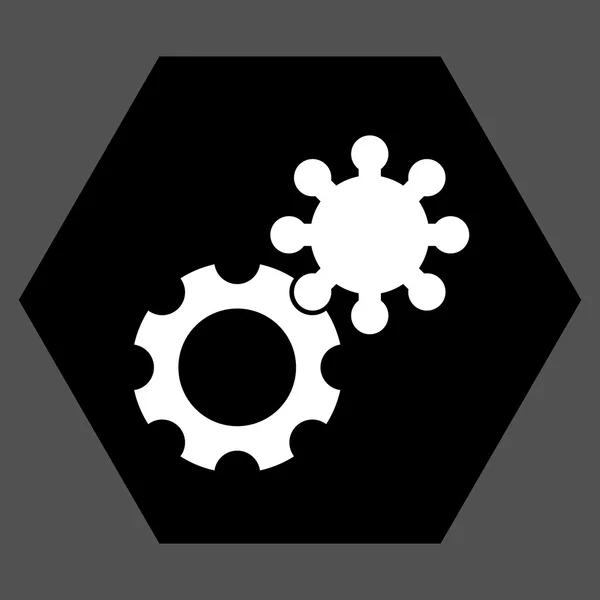 Gears Flat Vector Symbol — Διανυσματικό Αρχείο