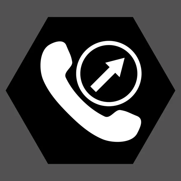 Outgoing Call Flat Vector Symbol — Stock Vector