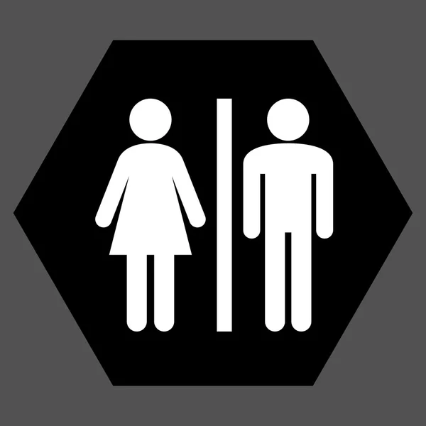 WC osoby ploché vektor Symbol — Stockový vektor