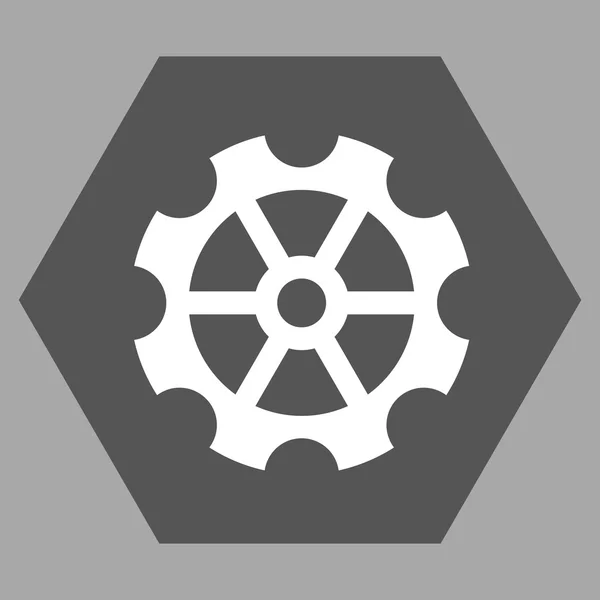 Gear Flat vektor symbol — Stock vektor