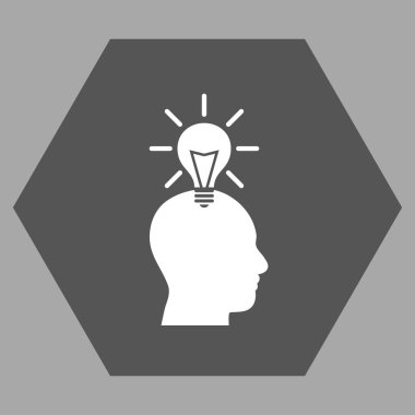 Genius Ampul Düz Vektör Simgesi