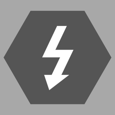 Yüksek Gerilim Düz Vektör Simgesi