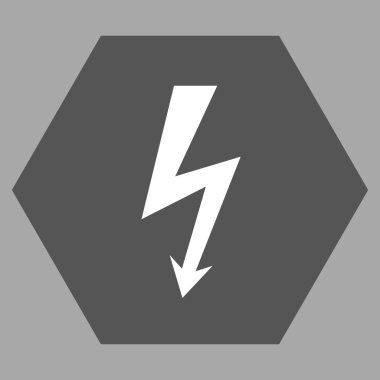 Yüksek Gerilim Düz Vektör Simgesi