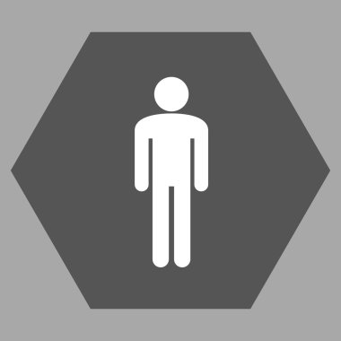 Adam düz vektör simgesi