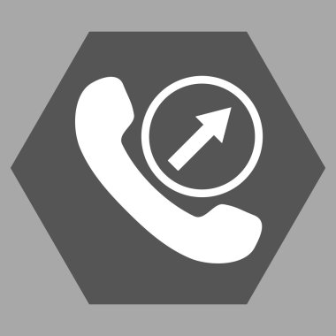 Giden çağrı düz vektör piktogram